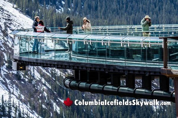 Jasper Columbia Icefields Glacier Skywalk During August
